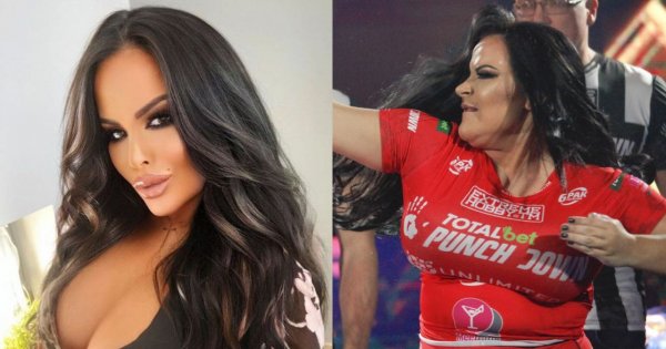 Esmeralda Godlewska na gali Punch Down! Widać, że schudła? A gdy się odwróciła.... UPS!