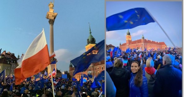 Kinga Rusin punktuje rząd na manifestacji. Padły OSTRE słowa!