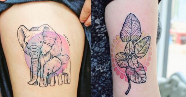 Akwarelowe tatuaże, dla których inspiracją była natura!