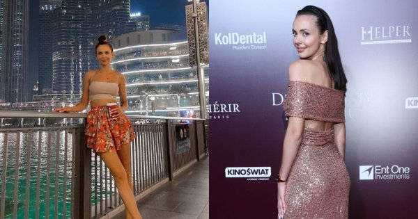 Marcela Leszczak na premierze "Dziewczyn z Dubaju" w złotej sukni! Ale fanom nie podoba się opaska jej na włosy!