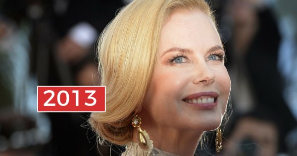 Porcelanowa Nicole Kidman i jej zanikająca mimika na ściance. Przypomina jeszcze siebie?