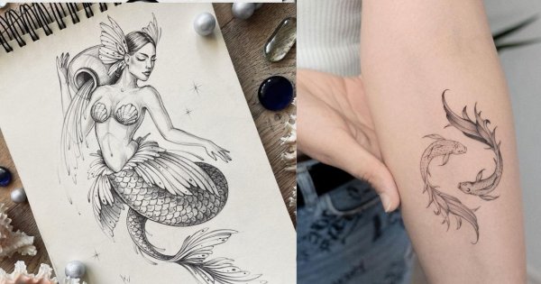Tatuaż a znak zodiaku - idealne zdobienia dla zodiakalnych Ryb!