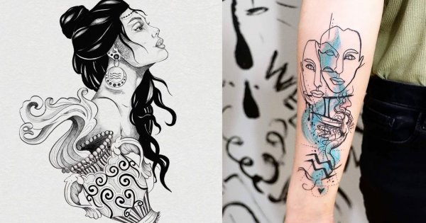 Tatuaż a znak zodiaku - idealne zdobienia dla zodiakalnego Wodnika!