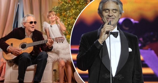 Andrea Bocelli na scenie z 9-letnią córką. Śliczna Virginia zachwyca urodą i talentem