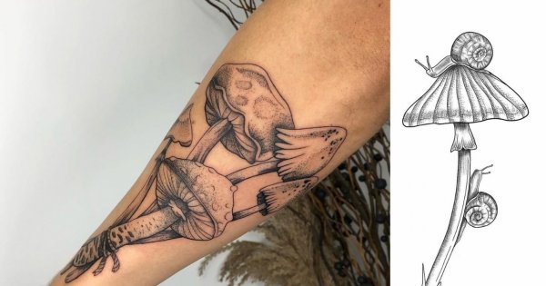 #Mushroomtattoo - nietypowe tatuaże z motywem grzybów! Co oznaczają?