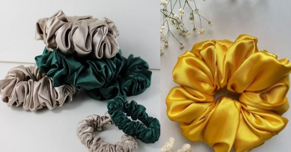 Ozdobna gumka do włosów scrunchie nadal jest w trendach!