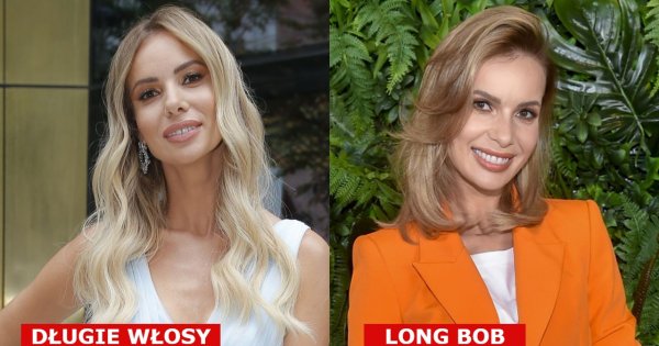 Izabela Janachowska w pomarańczowym damskim garniturze na ramówce Polsatu. Jej fryzura to sztos! Long bob jej służy!