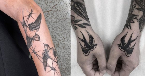 #Swallowtattoo - urocze zdobienia z jaskółkami!