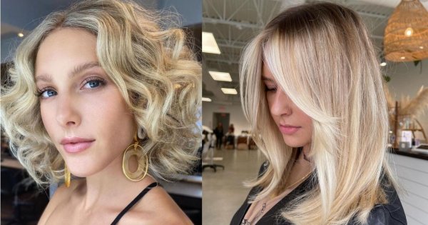 Blond balejaż na fryzurach: long bob, curly bob oraz na długich włosach - najpiękniejsze propozycje na wiosnę 2022