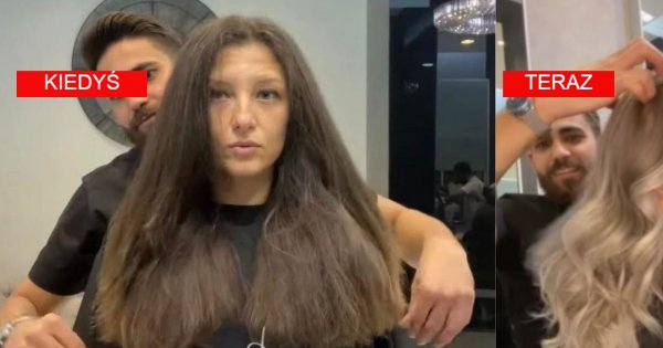 Chłopak zostawił ją dla innej! Fryzjer zmienił jej ciemne, proste włosy na popielaty blond i loki! Udana metamorfoza?