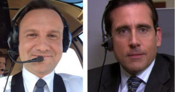 Prezydent Andrzej Duda jako Michael Scott z serialu "The Office". Musicie to zobaczyć!