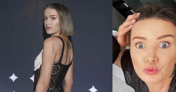 Maffashion na gali "Elle" bez majtek? Ta dzianinowa sukienka z białymi kwiatkami na piersiach prawie nic nie zakrywała!