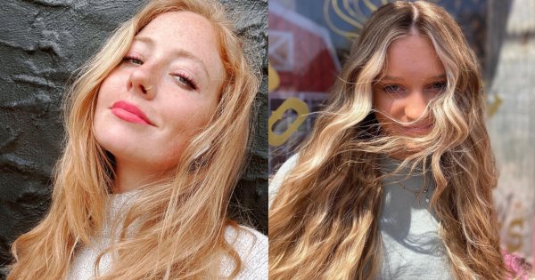 Miodowy blond na falowanych włosach. Wavy bob, bob z grzywką i długie włosy - trendy na wiosnę 2022