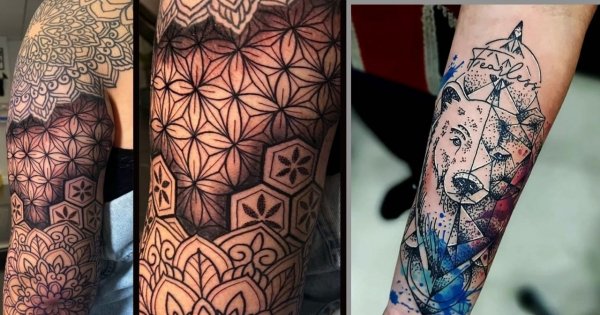 Geometryczny tatuaż - to gorący trend ostatnich lat! Zobacz najlepsze dziary!