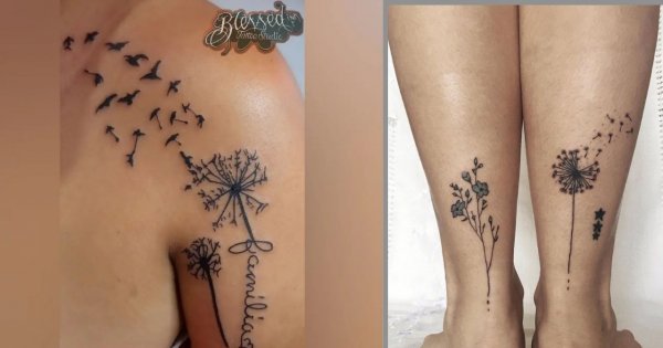 Tatuaż w formie dmuchawca. Zobacz te delikatne i subtelne tatuaże!