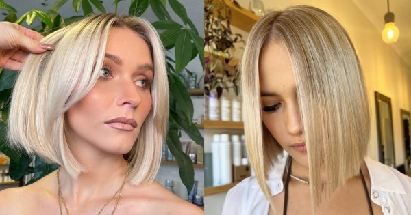 Blond bob w najmodniejszych odcieniach i cięciach. Wśród nich platynowy i beżowy blond oraz grzywki curtain bangs i blunt!