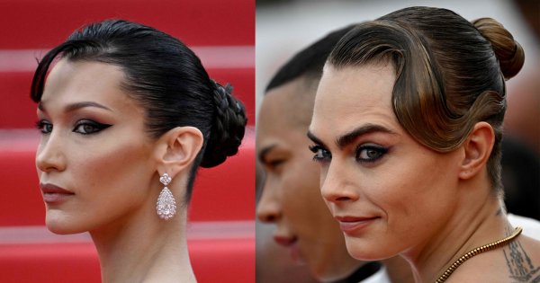 Festiwal fryzur w Cannes: Cara Delevingne i Bella Hadid w slick bun, odmieniona Kylie Minogue we fryzurze grung bob! Wybieramy najlepsze uczesania!