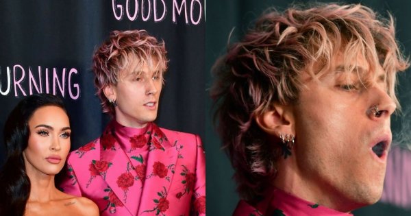 Megan Fox i Machine Gun Kelly w cukierkowo-różowych kreacjach na premierze filmu "Good Mourning". Raper na ściance puszczał dymka!