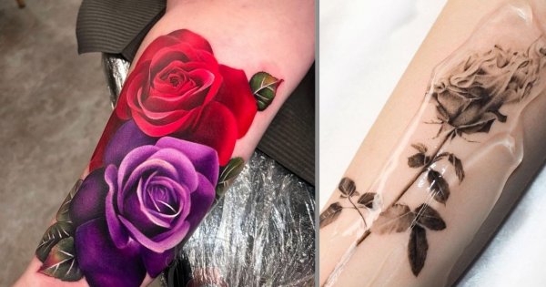 #rosetattoo - tatuaż z motywem róży. Zobacz te piękne projekty!