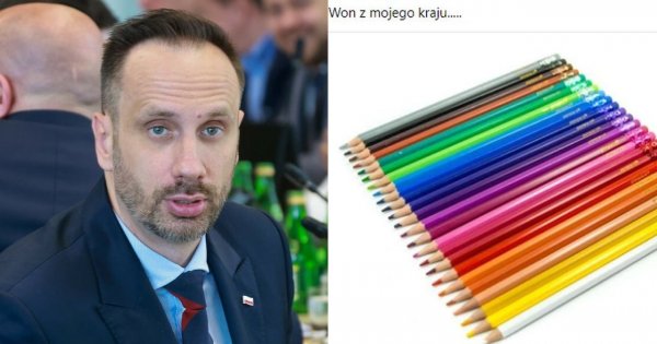 Janusz Kowalski oburzony kolorowymi kredkami. Fani tworzą memy na temat posła Solidarnej Polski