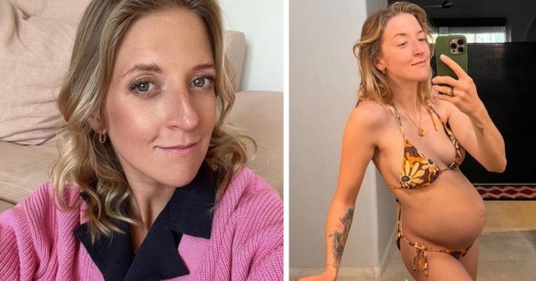 Ciężarna Lara Gessler w nietypowej stylizacji odsłaniającej brzuszek! Szwedy, pióra i kapelusz boater to ciekawy wybór?