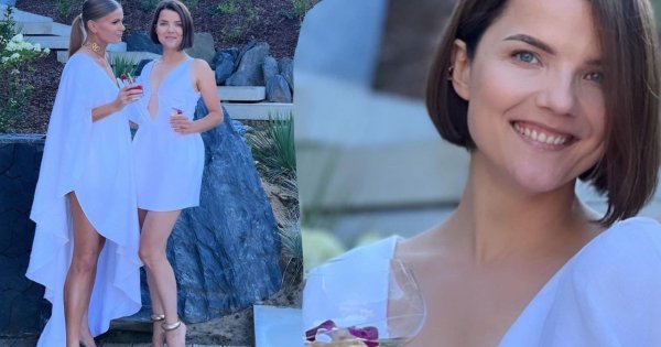 Joanna Jabłczyńska pokazała obłędną sukienkę na wesele. Krój i kolor podkreślają jej atuty