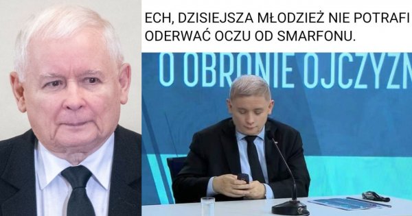 Jarosław Kaczyński ostrzega młodzież przed smartfonami! Sieć odpowiada memami!