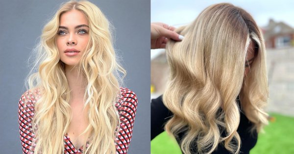 Maślany blond najmodniejszą koloryzacją lipca 2022! Zobacz, jak prezentuje się na trendy long bobie, na falach i nie tylko!