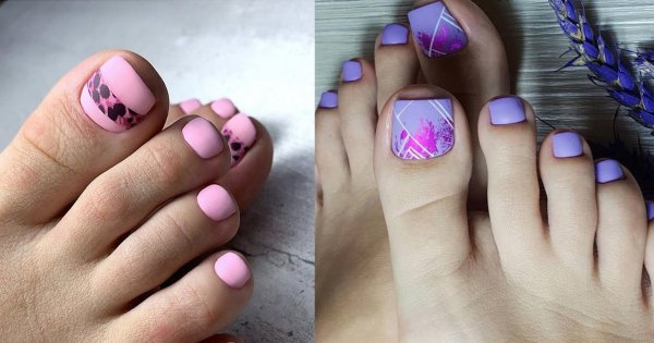 Matowe paznokcie u stóp. Najmodniejsze kolory i wzory - trendy pedicure na lato 2022!