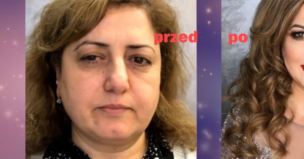 50-letnia kobieta wymalowana przez córkę na urodziny. Smoky eyes i czerwona szminka dały zaskakujący efekt WOW!