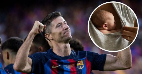 Robert Lewandowski dostał "kartkę urodzinową" z jędrniutkim biustem! Ciekawe co na to Ania...