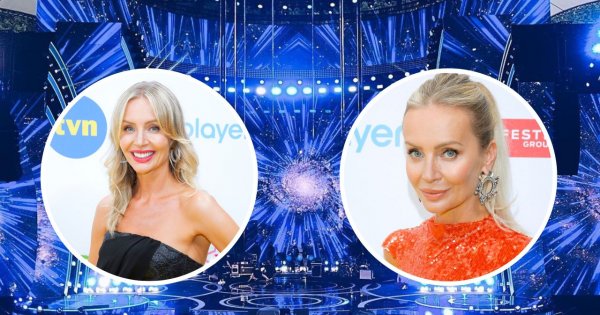 Agnieszka Woźniak-Starak na Top of the Top Sopot Festival. Klasyczna czerń czy obłędny pomarańcz? Która stylizacja gwiazdy jest lepsza?