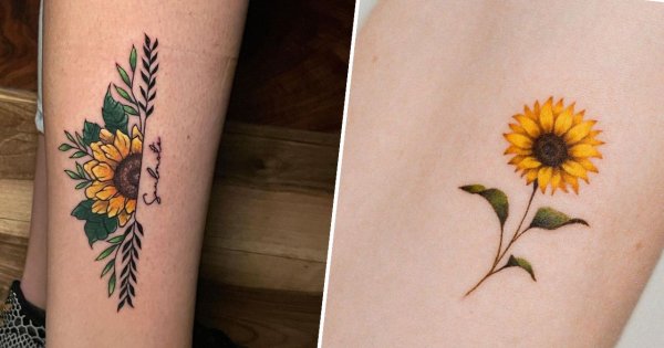 #sunflowertattoo - tatuaż z motywem słonecznika. To nowy, gorący trend wśród tatuaży! Zobacz najlepsze projekty 2022 roku!