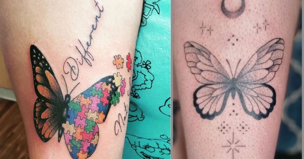 #butterflytattoo - tatuaż motyl. To delikatny i piękny wzór! Zobacz najpiękniejsze projekty!