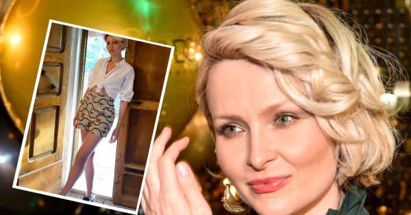 Marieta Żukowska w masywnych chodakach. Czy to jest nadal modne?