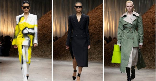 Moda na jesień 2022 - płaszcze, marynarki i damskie garnitury od marki Alexandrer McQueen!