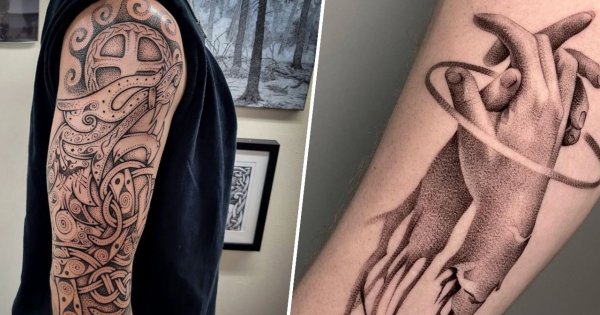 #dotworktattoo - tatuaże wykonane...kropką. To ciekawy, piękny, nieszablonowy motyw. Zobacz najlepsze projekty!