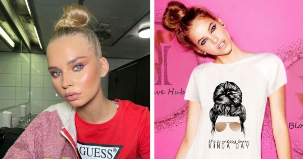Wysoki koczek na czubku głowy. Sleek bun i messy bun - super trend na jesień 2022!