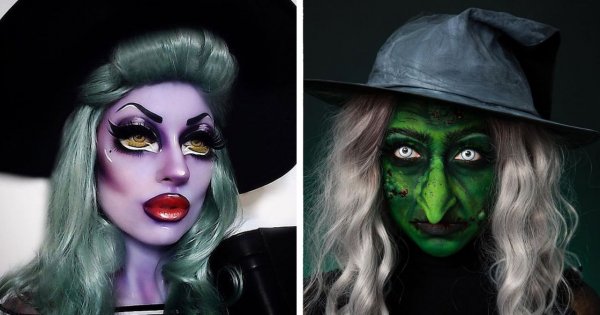 Makijaż na halloween - CZAROWNICA. Instrukcja wykonania krok po kroku. Zobacz 15 propozycji