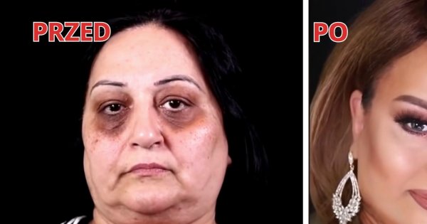 Szokująca metamorfoza 50-latki. Zobacz, jak makijaż ukrył jej sińce pod oczami i wydobył piękno!