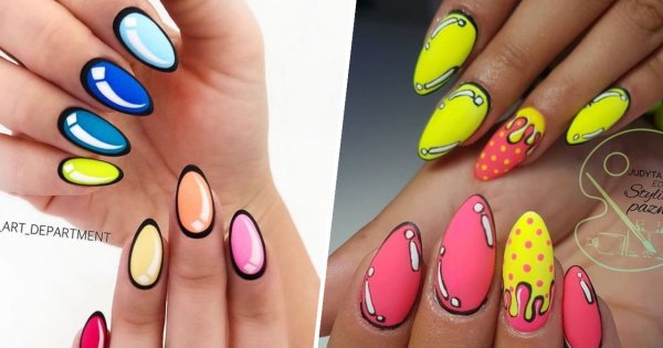 Paznokcie comic nails. To nowy, gorący i aktualny trend! Zobacz 15 najlepszych stylizacji!