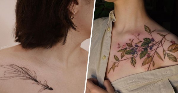 Tatuaże na obojczyku - to niezwykłe miejsce do tatuowania. Zobacz najlepsze stylizacje!