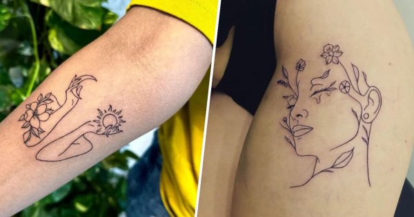 linearttattoo tatuaż jednej linii to gorący trend 2023 roku