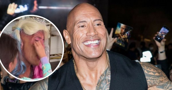 Dwayne "The Rock" Johnson jak Drag Queen w peruce i makijażu. Córki go nieźle urządziły!