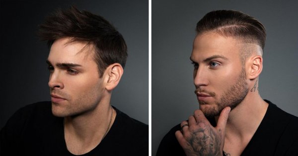 Fryzury męskie - trendy na styczeń 2023. Quiff, side part i nie tylko!
