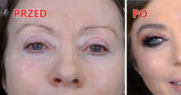 61-latka od lat się sobie nie podobała. Makijaż smoky eyes ją zachwycił! Odmłodniała o 20 lat!