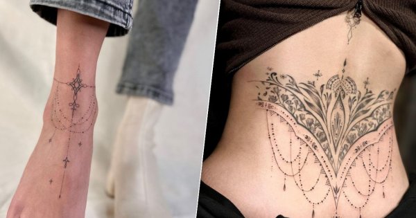 #ornamenttattoo - tatuaż w stylu ornamentnym. To piękny i zdobny wzór, idealny dla kobiet!