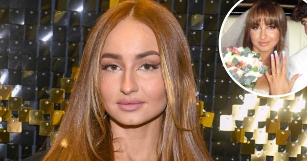 Angelika Mucha wzięła ślub?! Panna młoda w sukni ślubnej z eleganckim futrem