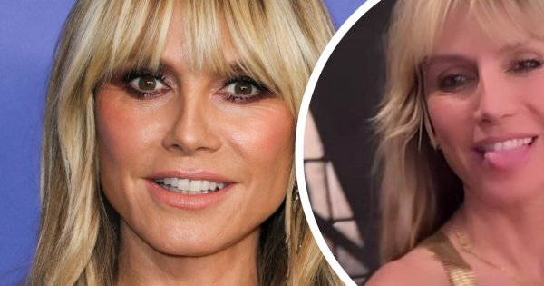 Heidi Klum dziarsko pląsa, sukienka ledwo zasłaniająca... Ona serio nie ma litości!