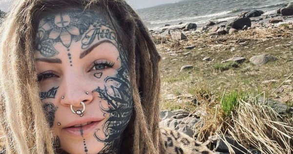 Ta kobieta ma wytatuowane ciało w 99%! Jej mąż nie wygląda "lepiej"